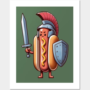 Glizzy Gladiator | Hot Dog Warrior Funny Food Posters and Art